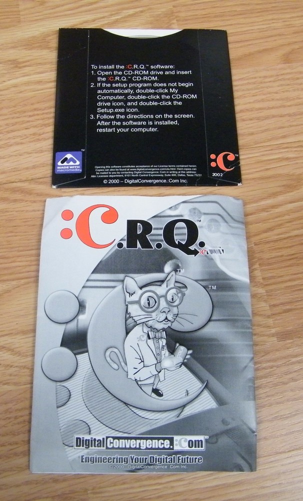 Vintage C.R.Q PS/2 Barcode Reader Cat Optical PC Digital Convergence **READ**
