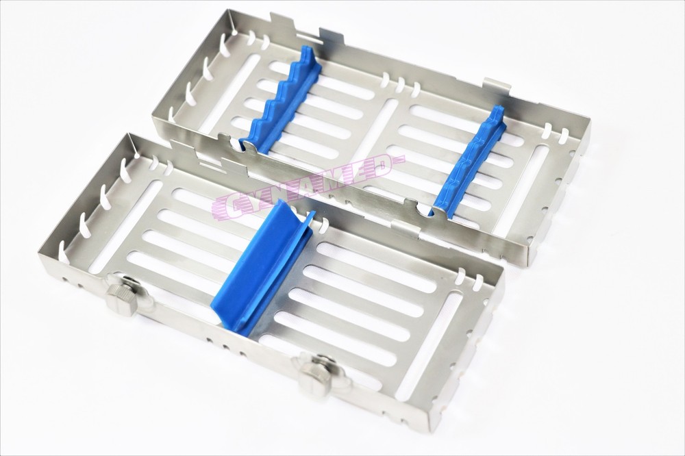 GERMAN GRADE STERILIZATION TRAY FOR 5 INSTRUMENTS DOUBLE BUTTON DETACHABLE 2EA