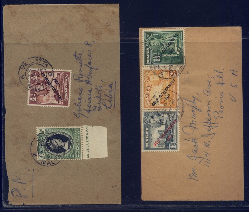Malta   2  covers   one to  Libya      MS0903