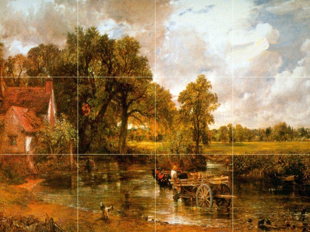 Hay Wain Tile Mural Kitchen Bathroom Wall Backsplash Art 24x18