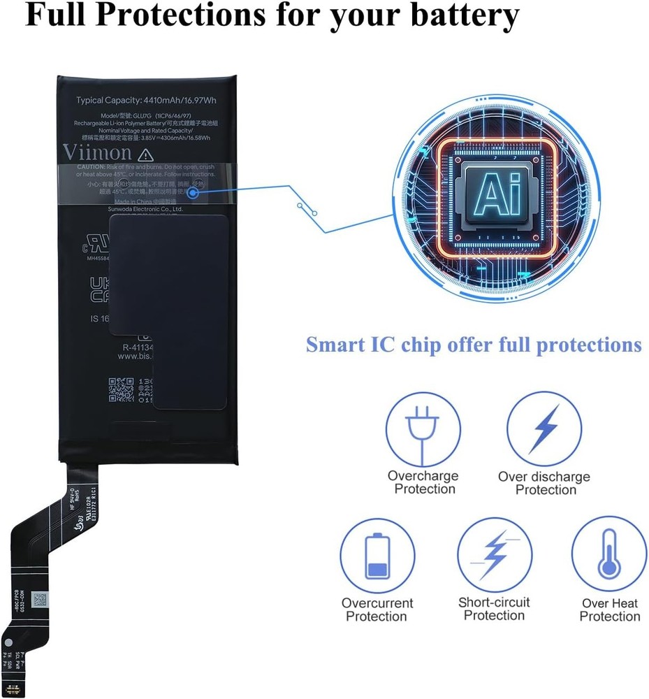 For Pixel 6a Battery Replacement Kits New Upgraded Compatible with Google Pixel