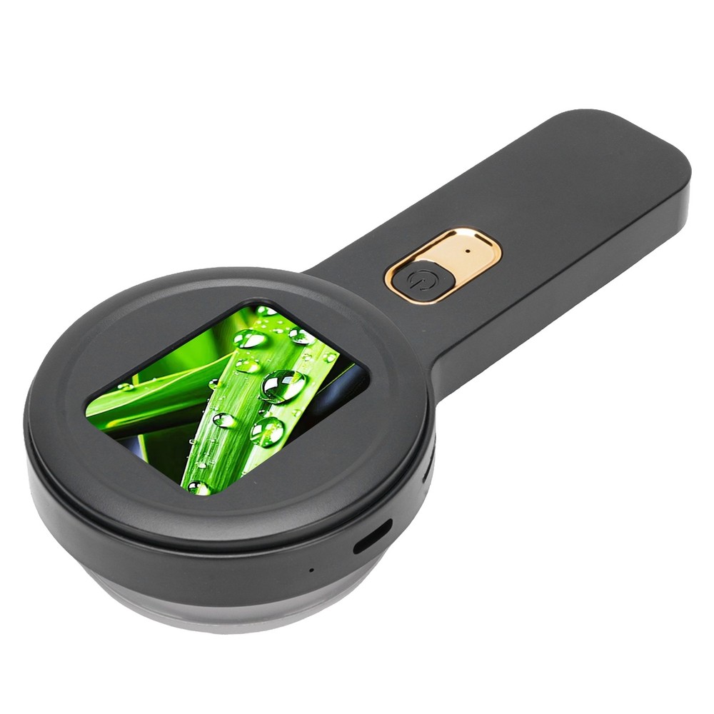 Handheld Digital Microscope 200x Magnification Dual LED Black