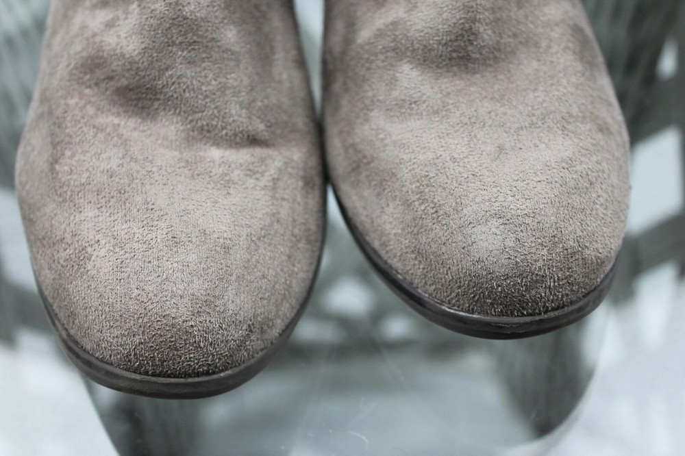 Boots Suede Like Material Stretch Material At Sides Grey Size 8