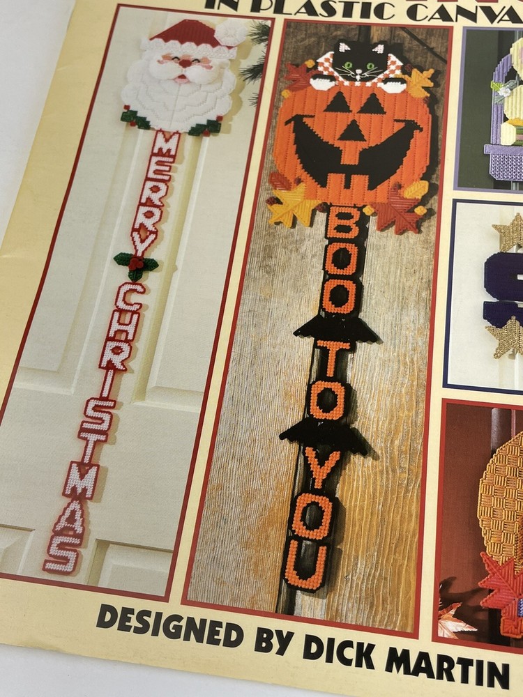 PLASTIC CANVAS Pattern Leaflet Booklet Leisure Arts Easter Wall Decor Holidays