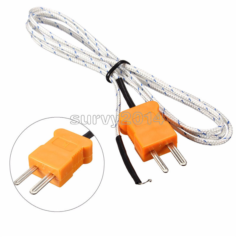 K Type Thermocouple Probe Sensor For Digital Thermometer 1M 100CM