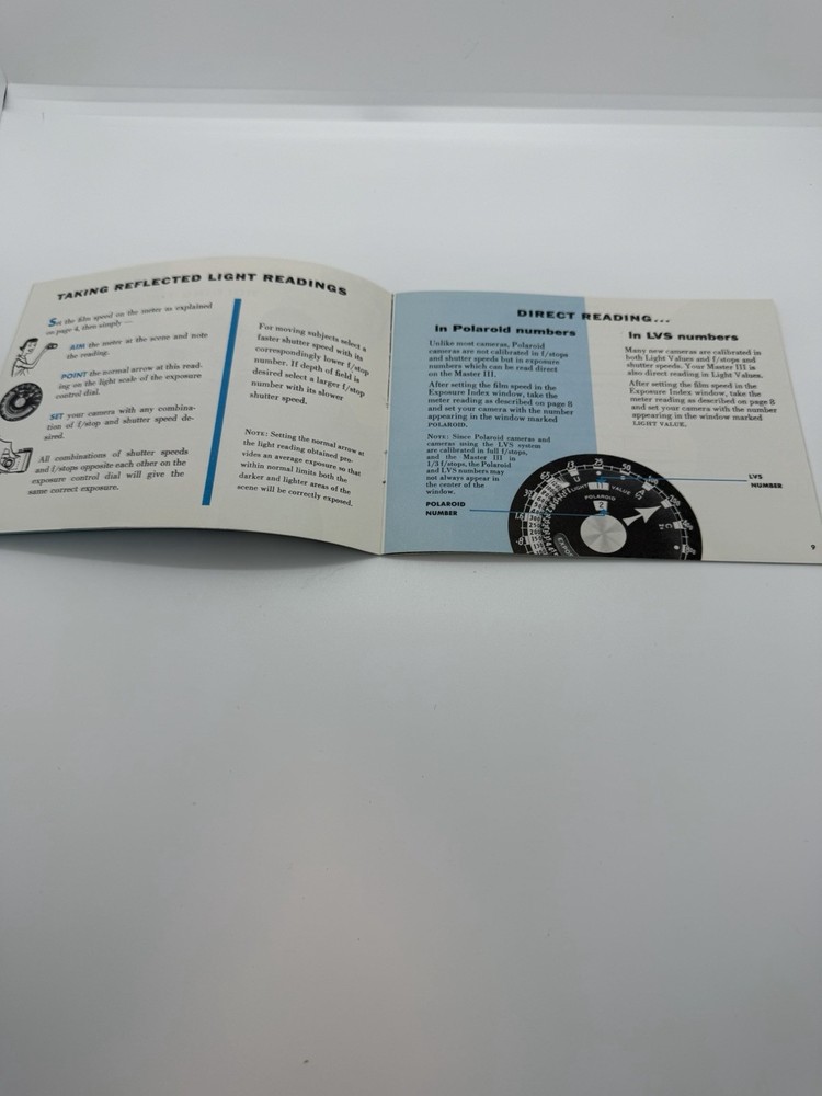 Weston Master III Exposure Meter Model 737 With Case & Instructions Tested