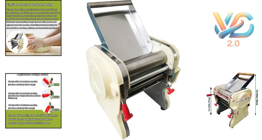 Electric Stainless Steel Pasta Maker Automatic Noodle Pressing Machine
