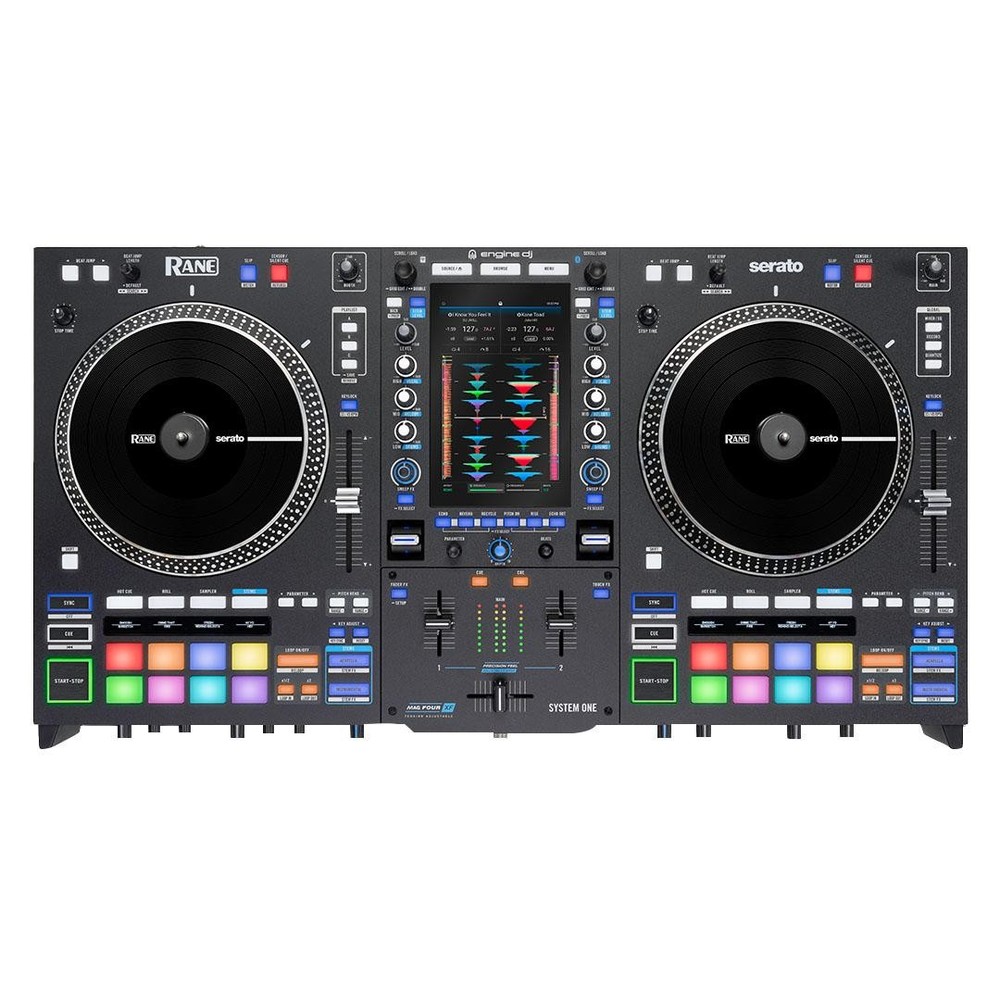 Rane SYSTEM ONE Motorized Platters Stems Standalone DJ System Silver Case