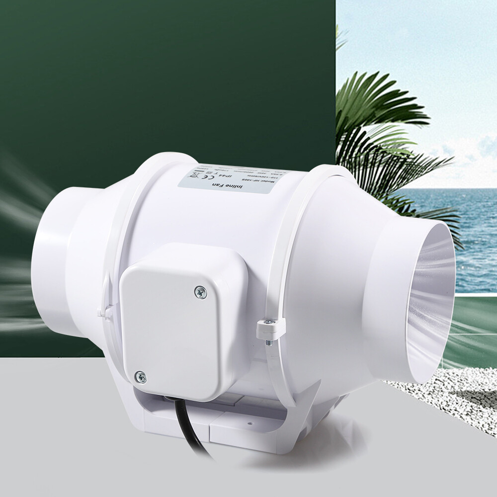 4'' Inline Duct Fan - Quiet, Waterproof Blower for Efficient Air Circulation