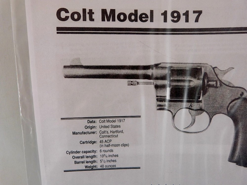 COLT MODEL 1917 HAND GUN BREAK DOWN INSTRUCTION KIT