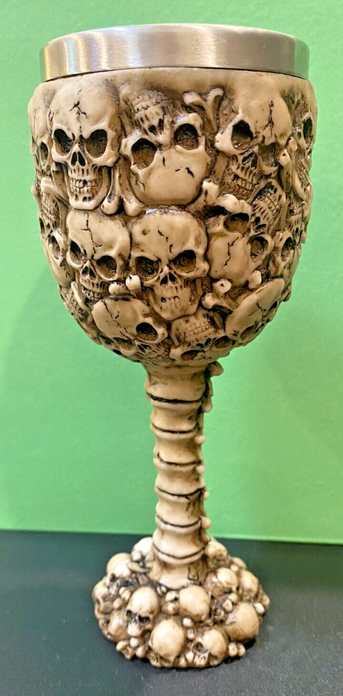 Halloween Decorative Multi Skull and Spine Goblet