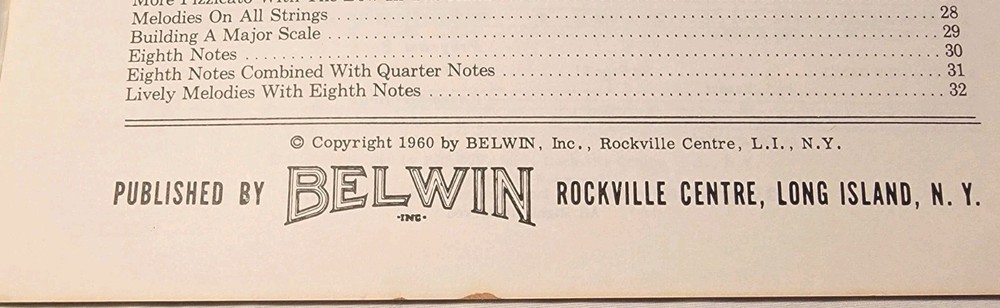 BELWIN COARSE FOR STRINGS STRING BUILDER BOOK 1 BASS Learn Music Techniques