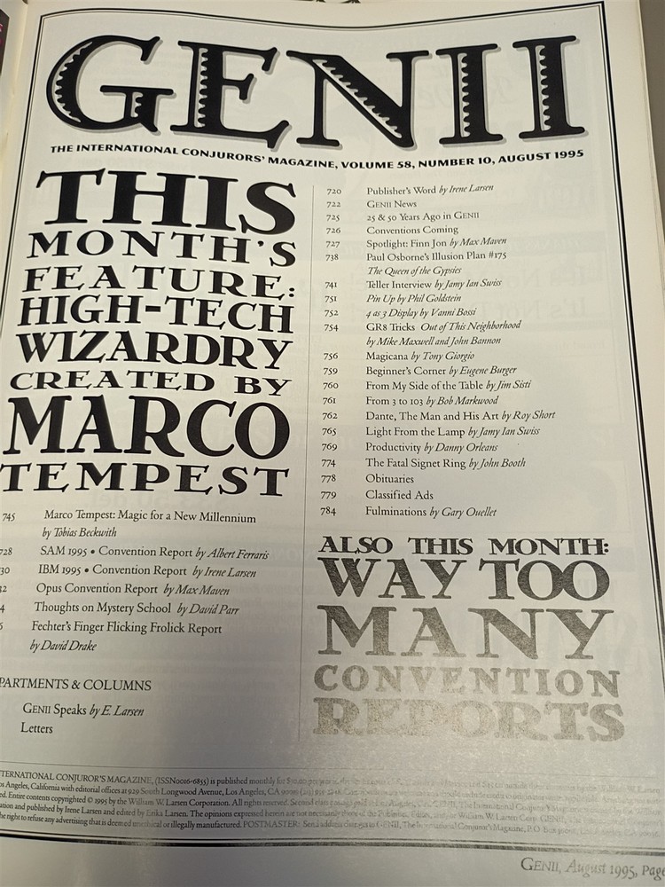 Marco Tempest Genii Magazine Issue #9
