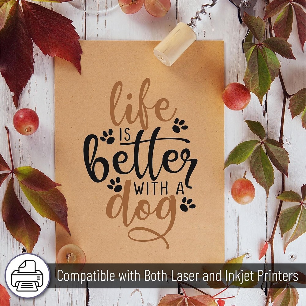 Durable Brown Craft Paper Sheets - 100 Count, 8.5 x 11 for Versatile Projects