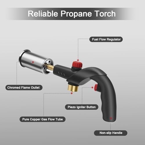 Propane Torch Aluminum Adjustable Searing BBQ Campfire Cooking Tool