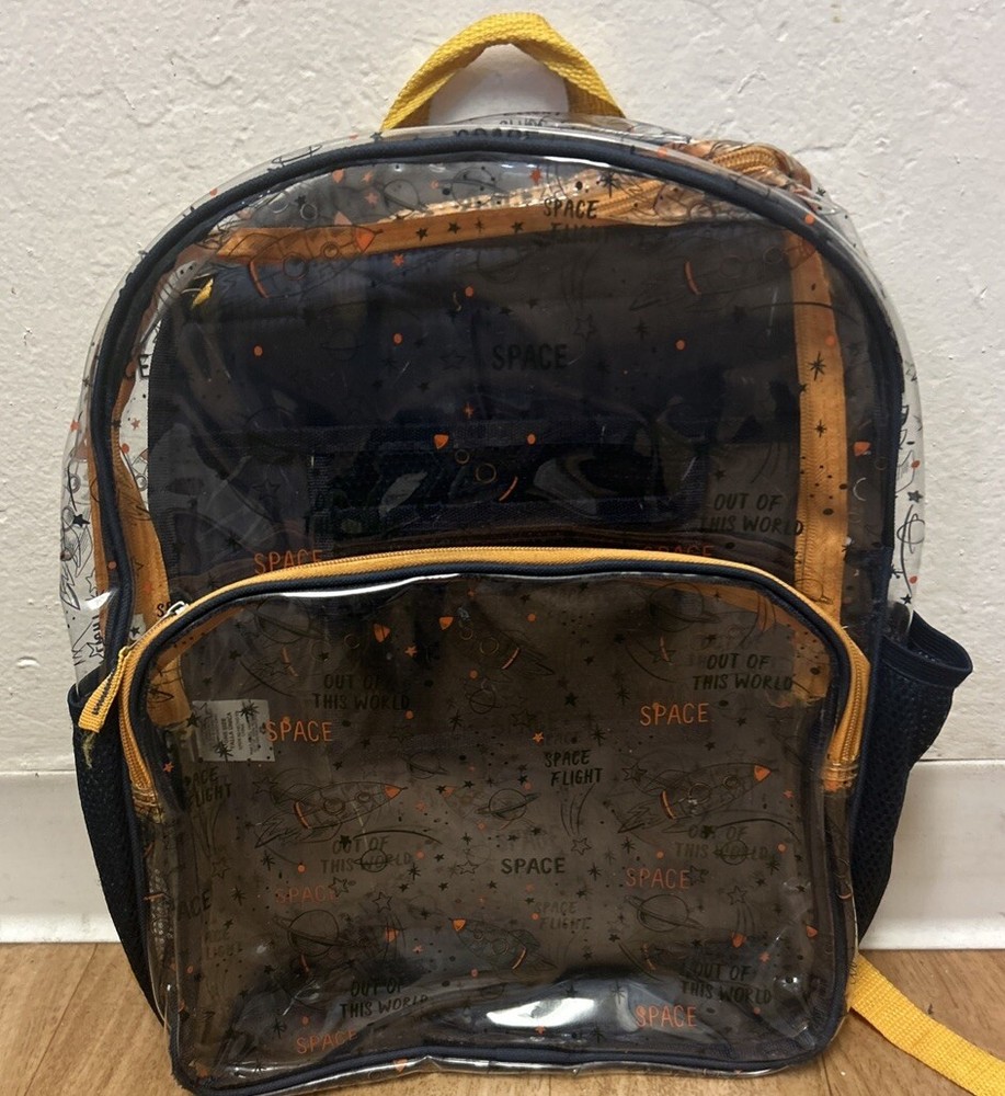 Clear Backpack Transparent with Space Design