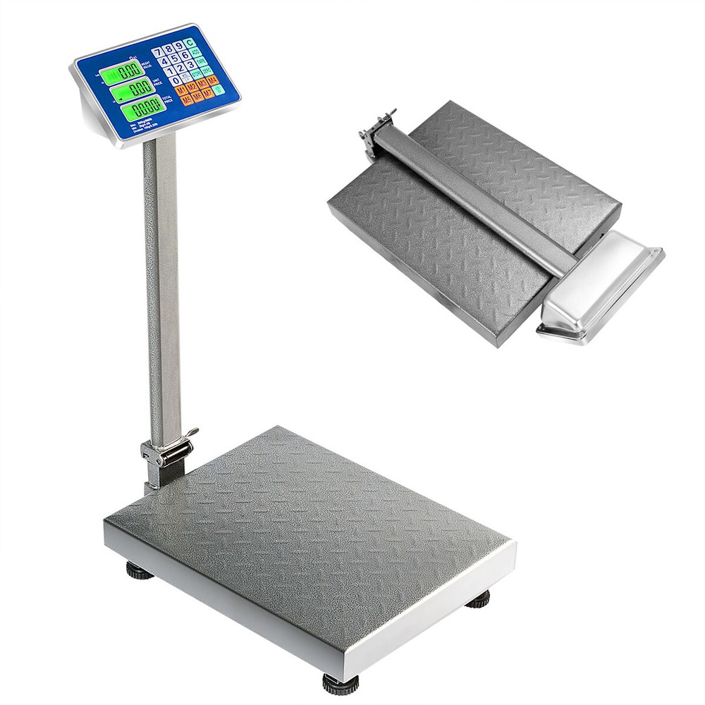 660 lbs Digital Platform Scale Electronic Postal w/ High-Definition LCD Display