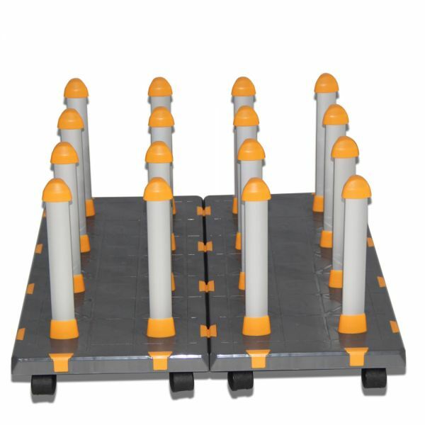 3" Core Detachable Free Assembly Mobile Material Floor Rack for Vinyl 2 Modules