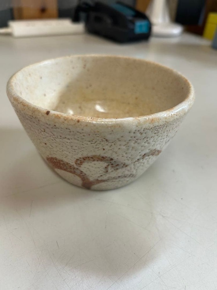 Tea Utensils Ceramic with white and brown spots