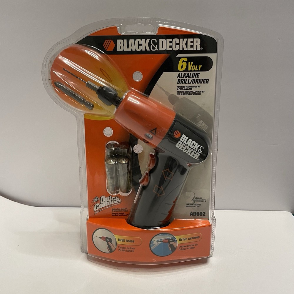 Black & Decker AD602 6V Drill Driver Quick Connect Kit Sealed New [30]