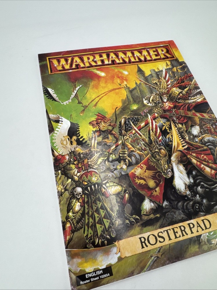 Warhammer Roster Pad Unused Sheets- Games Workshop Ships Fast