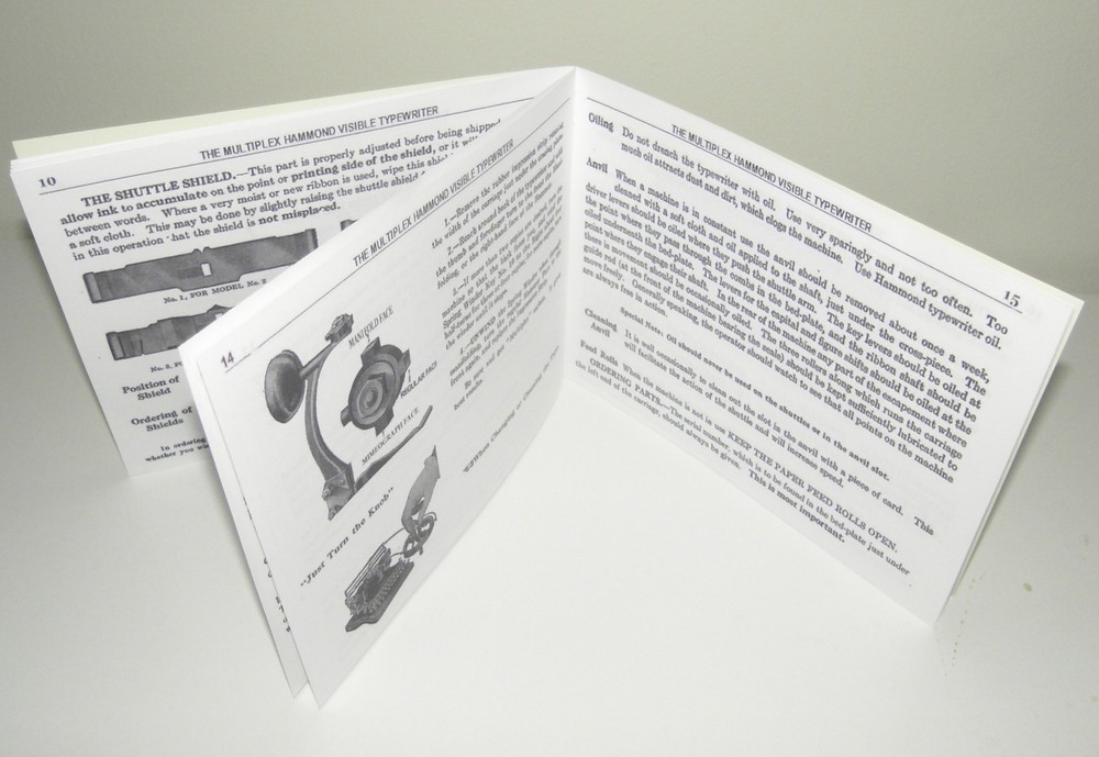 Hammond Multiplex Typewriter Ideal & Universal Instruction Manual Reproduction