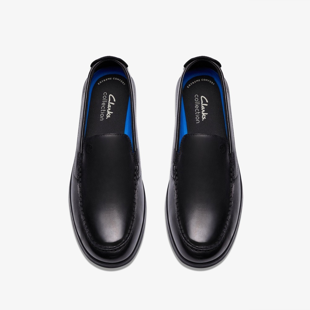 CLARKS Men's Flexway Step Black Leather 26184462