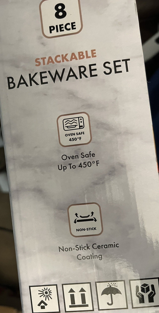 Delta 8 Pc. Stackable Non-Stick Bakeware Set