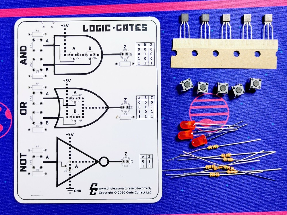 Logic Gates Learning Kit #2 - Transistors (Pre-Assembled)