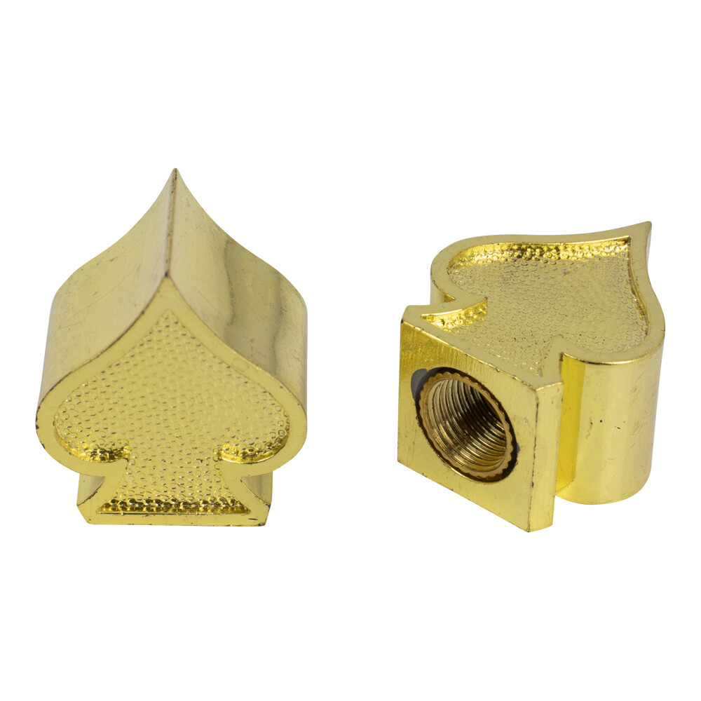 SPADE VALVE CAPS SCHRADER VALVE GOLD