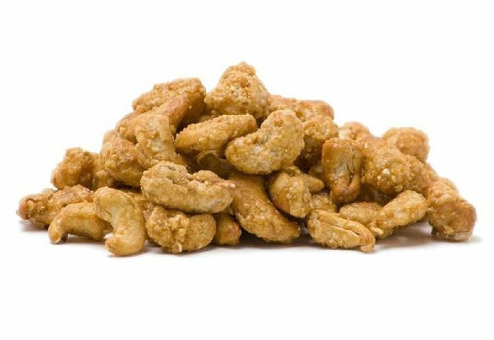 Cinnamon Flavored Toffee Covered Nuts (Cashews, 2 lbs)