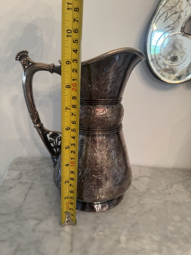 Victorian meridian quadruple silverplate pitcher