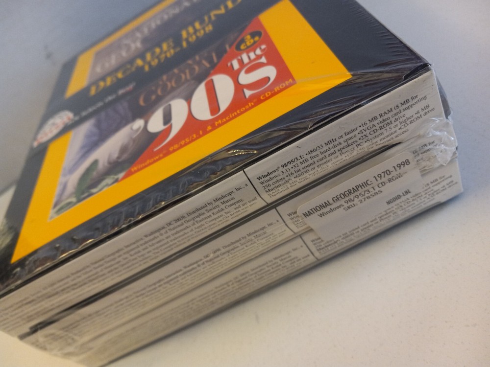 National Geographic DECADE BUNDLE (1970 - 1998) AOL Direct PC Windows 98 CD-ROM