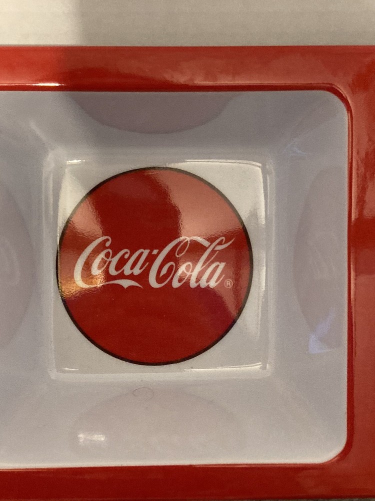 Coca-Cola divided snack tray rectangle shaped