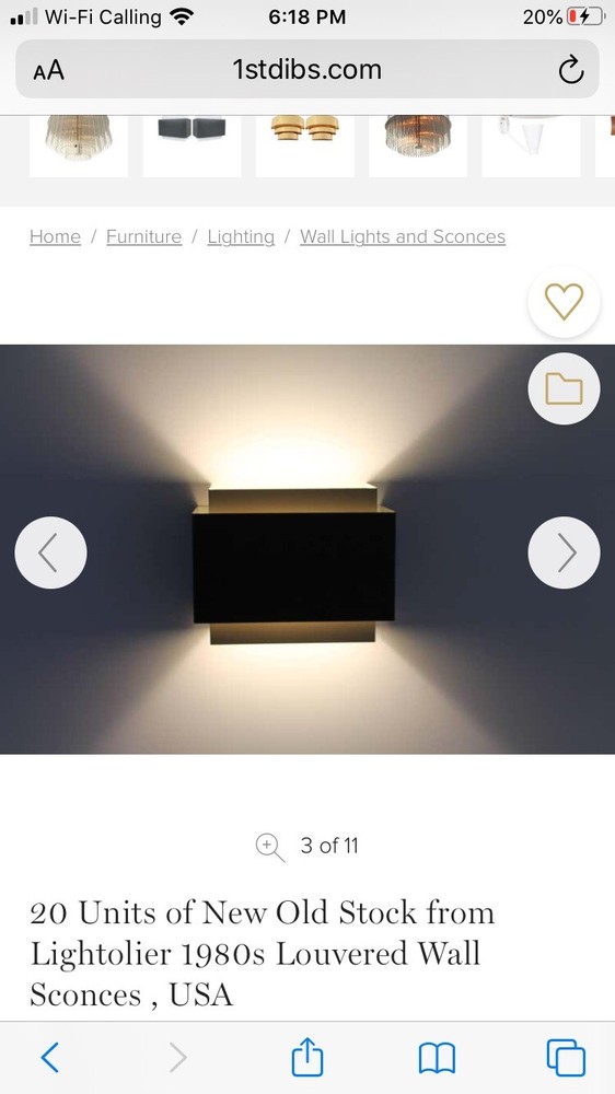 Pair LIGHTOLIER CUBE Sconces LIGHT FIXTURE 1960 MID CENTURY MODERN Thurston