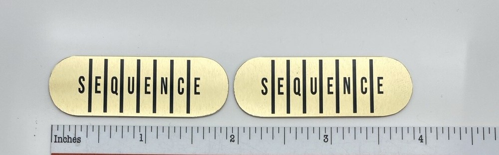 Sequence Speaker Badge Logo Emblem PAIR Custom Made Aluminum