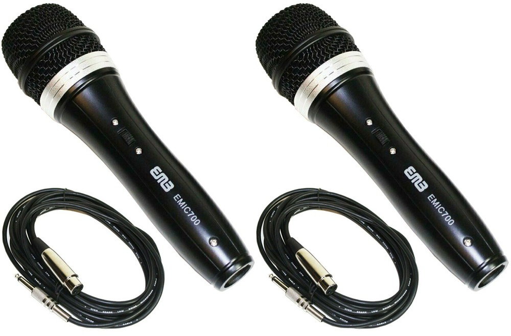 2x EMB Professional EMIC700 Dynamic Unidirectional Microphones