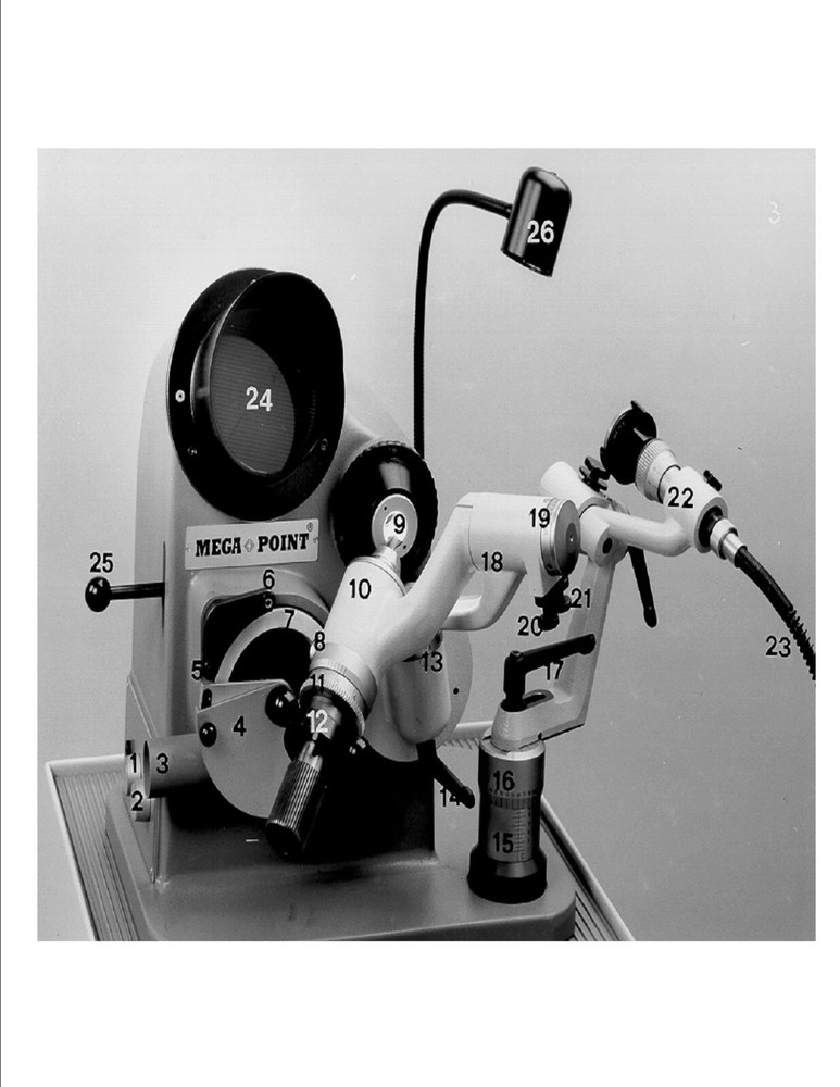 Optima Mega Point Optical Drill Sharpener Instructions