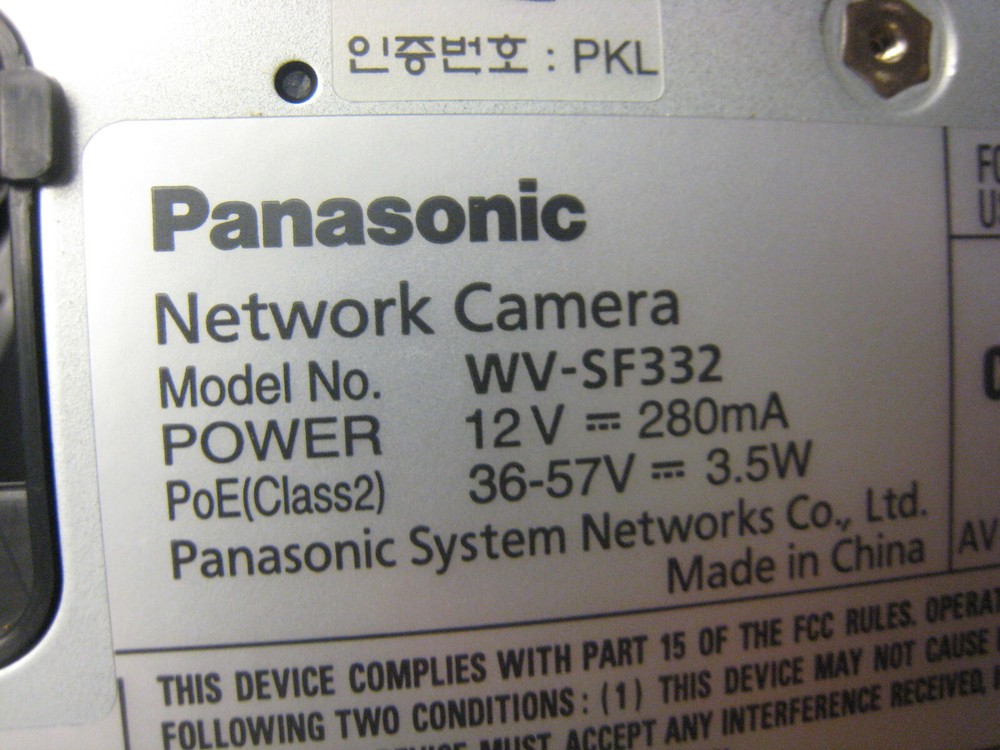 Panasonic IPRO WV-SF332 Dome Network Camera Open box