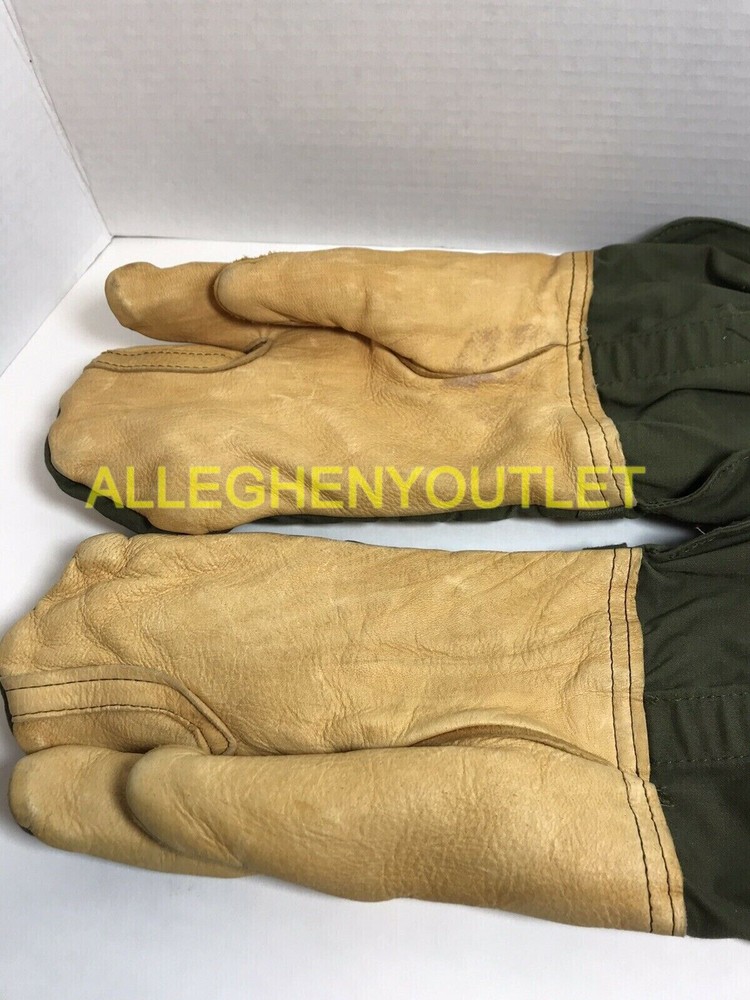 MILITARY SURPLUS TRIGGER FINGER MITTEN SET SHELL+ INSERTS SIZE MEDIUM ARMY VGC