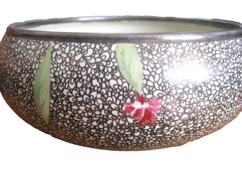 Rosenthal Germany Round Floral Planter