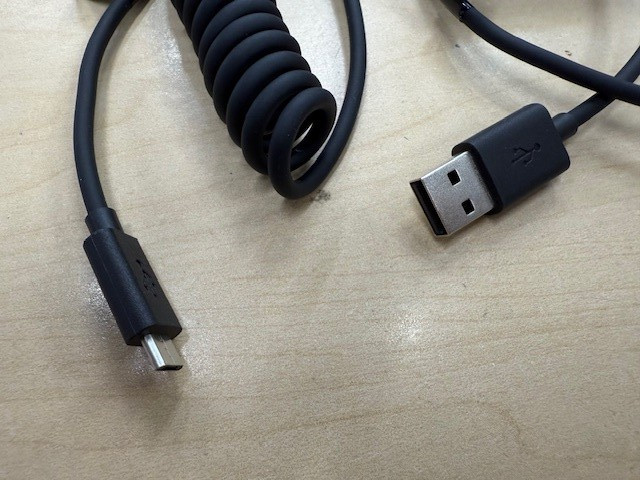 2X AT&T Micro USB Coiled Charge & Sync Cable in Black (2 Pack)