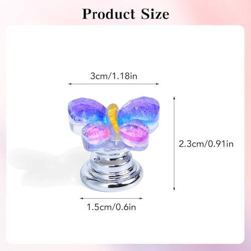Push to Start Button Cover, 0.6'' Base Butterfly Engine Start Stop Button