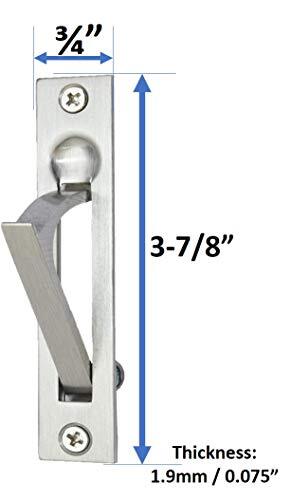 Solid Brass Edge Pull, 4", Matte Black, 1 Pack, Use on Pocket Doors and Sliding