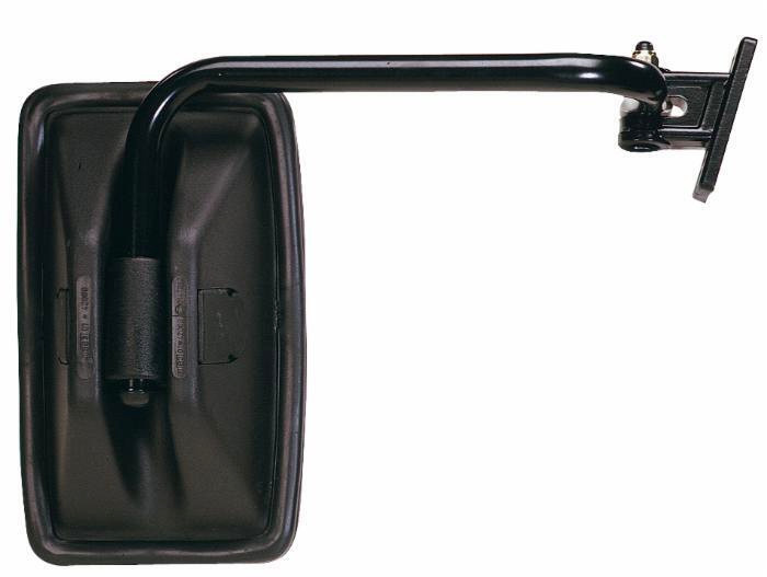 Complete Black Side Mirror For Left Side Application, Manual Adjustment