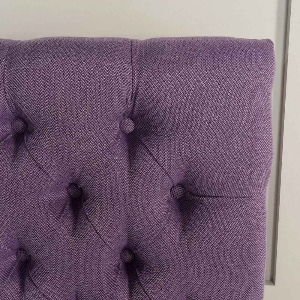 Purple Tufted Fabric Upholstered Headboard Full Queen Size Bed Frame Mount