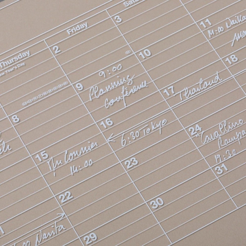 MARK'S 2026 Monthly B5 Calendar Notebook, Black