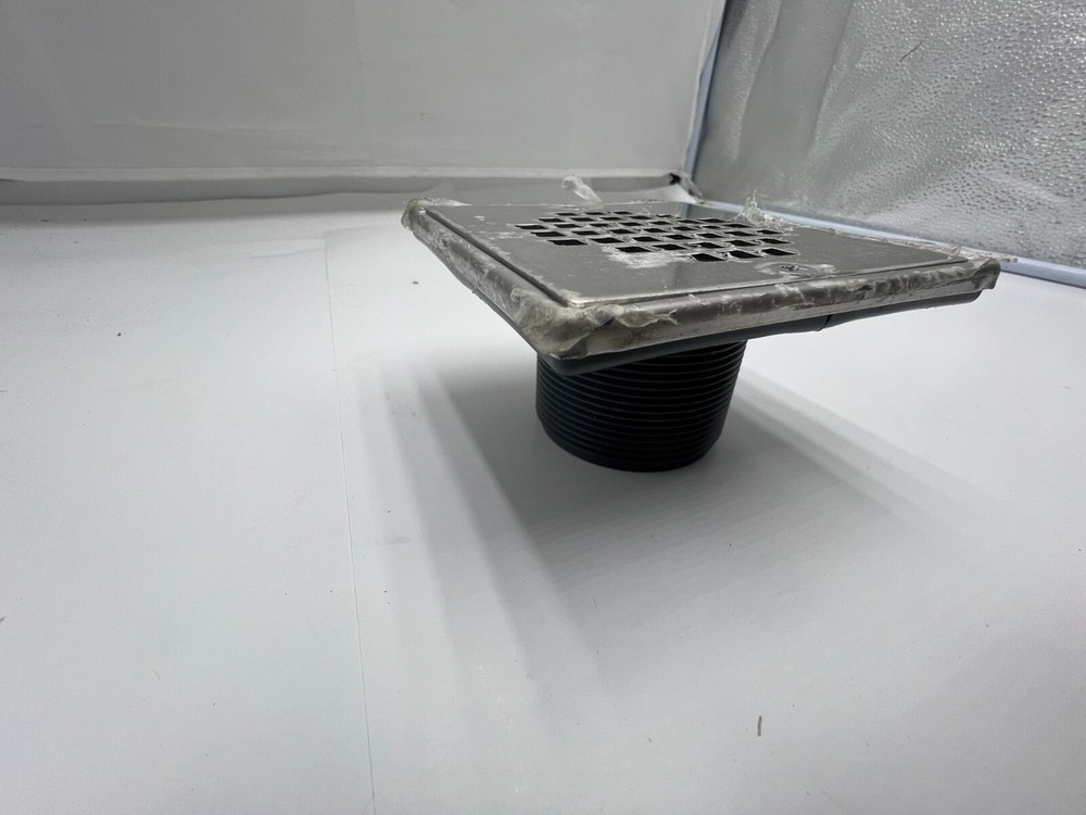 2 Pack Oatey 130 Series Drain Square Silver Black