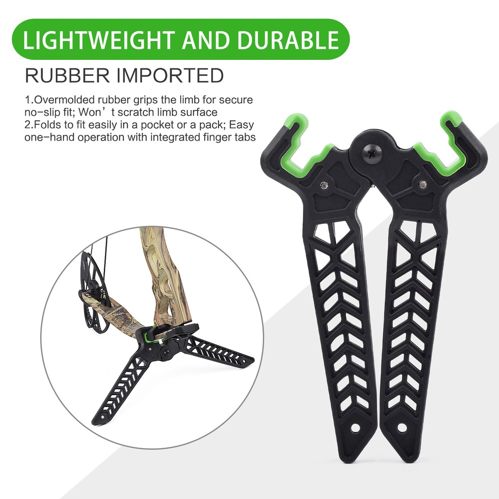 Compound Bow Stand Holder Bracket Kick Rack Archery Support Shoot Target Hunting