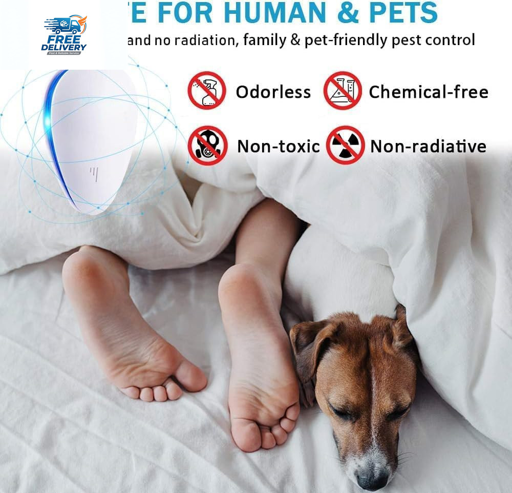 Ultrasonic Pest Repeller 6 Pack Indoor Plug In Bug Rodent Control